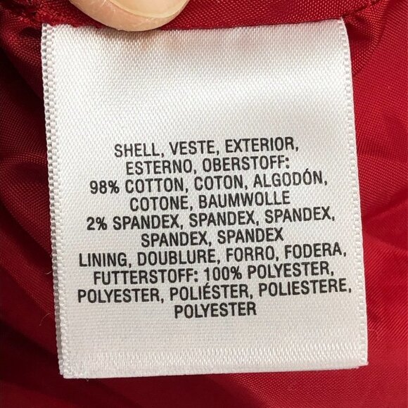 Anthropologie Vanessa Virginia Red Floral Corduroy Knee length pencil skirt Sz 8 - Picture 8 of 16